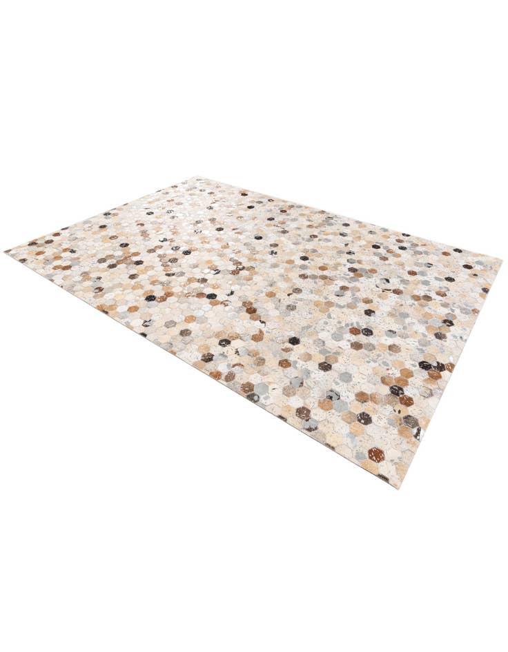 Detail image of  5' 2 x 7' 5 Cowhide Stocks Rug