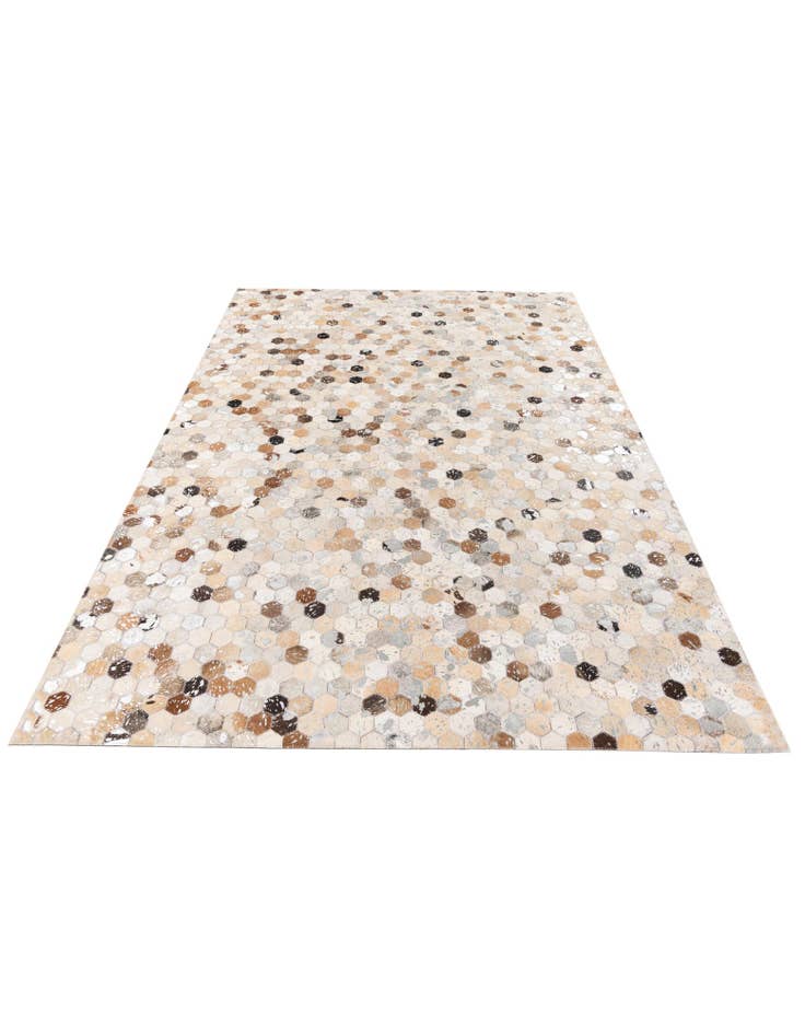 Detail image of  5' 2 x 7' 5 Cowhide Stocks Rug