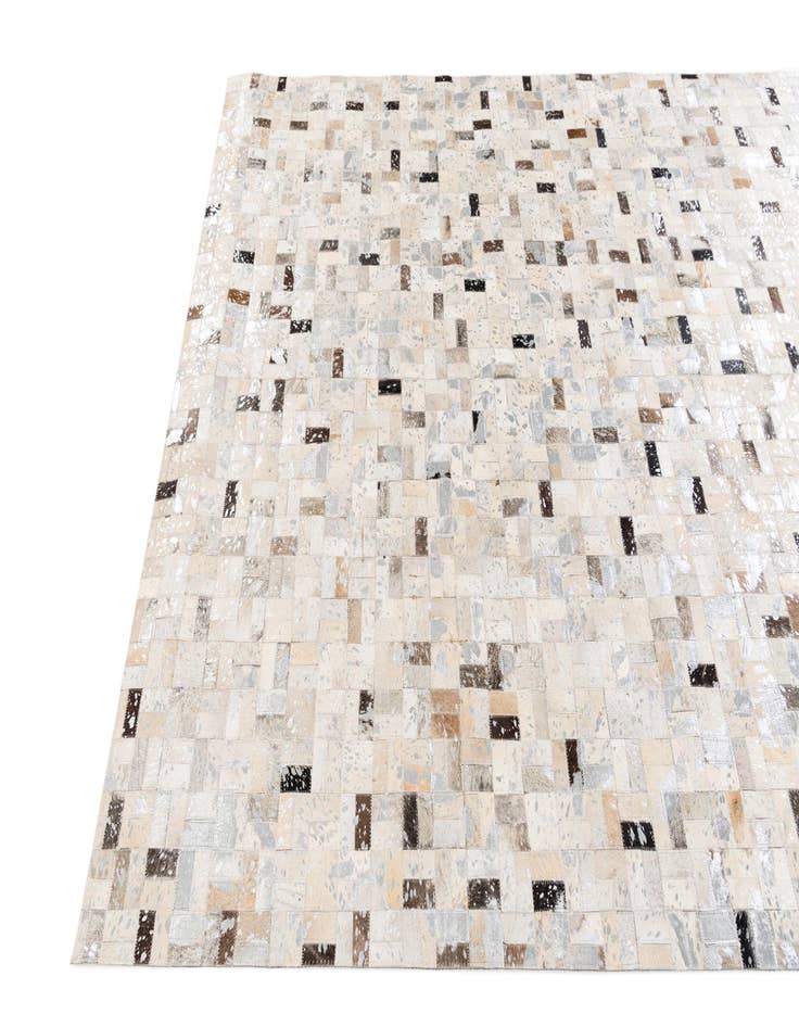 Detail image of  5' 4 x 7' 6 Cowhide Stocks Rug