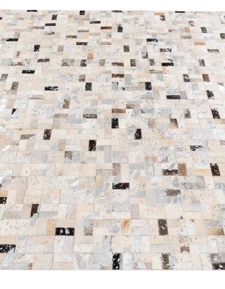 Detail image of  5' 4 x 7' 6 Cowhide Stocks Rug