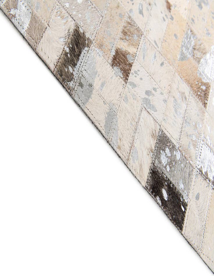 Detail image of  5' 4 x 7' 6 Cowhide Stocks Rug