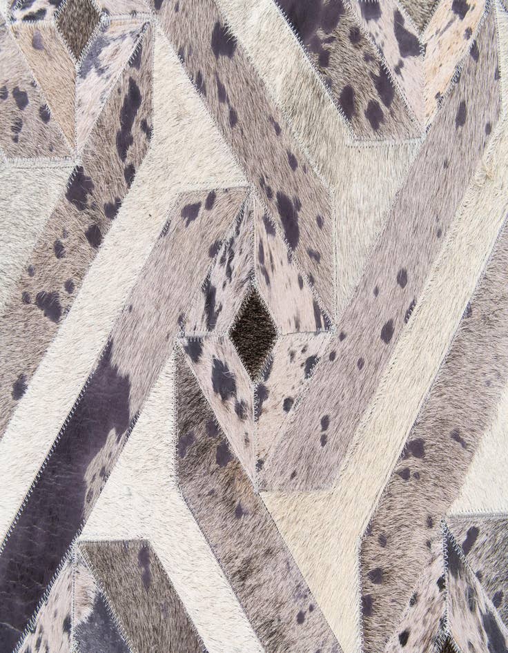 Detail image of  5' 2 x 8' 1 Cowhide Stocks Rug