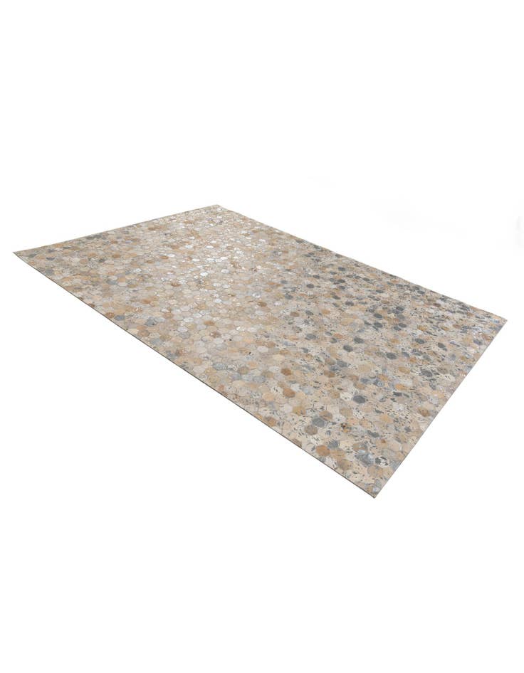 Detail image of  5' 3 x 7' 6 Cowhide Stocks Rug