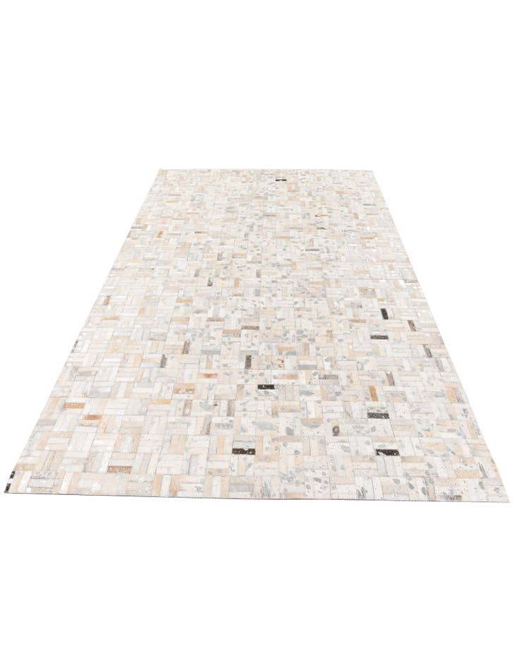 Detail image of  4' 11 x 8' 1 Cowhide Stocks Rug