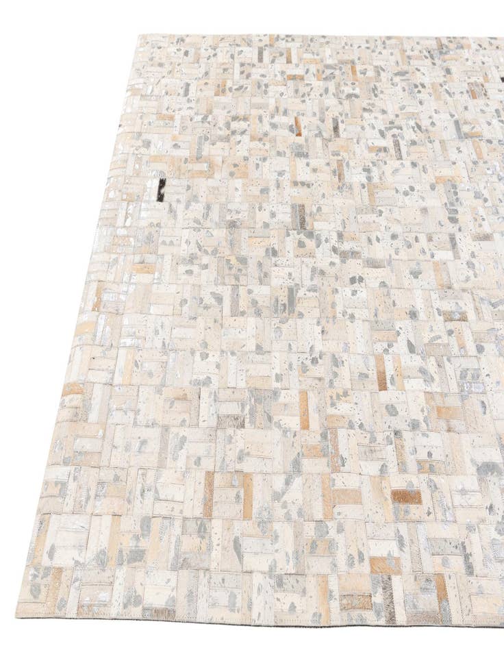 Detail image of  4' 11 x 8' 1 Cowhide Stocks Rug