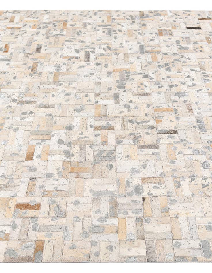 Detail image of  4' 11 x 8' 1 Cowhide Stocks Rug