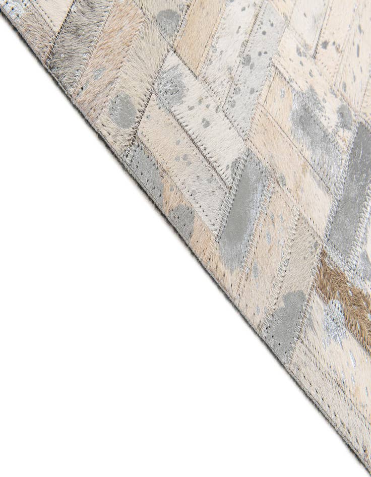 Detail image of  4' 11 x 8' 1 Cowhide Stocks Rug