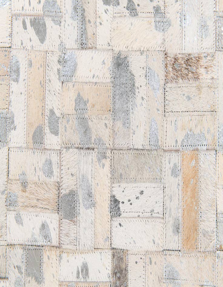 Detail image of  4' 11 x 8' 1 Cowhide Stocks Rug