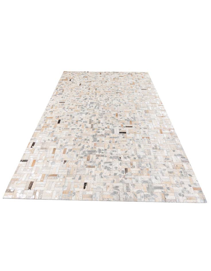 Detail image of  4' 11 x 8' 1 Cowhide Stocks Rug