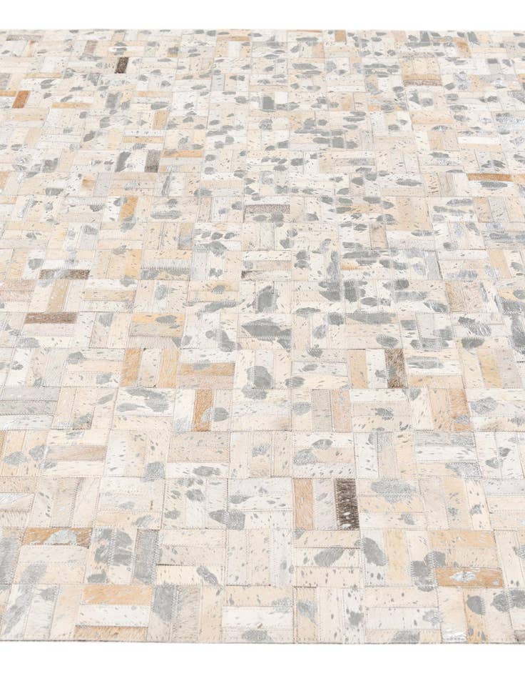 Detail image of  4' 11 x 8' 1 Cowhide Stocks Rug