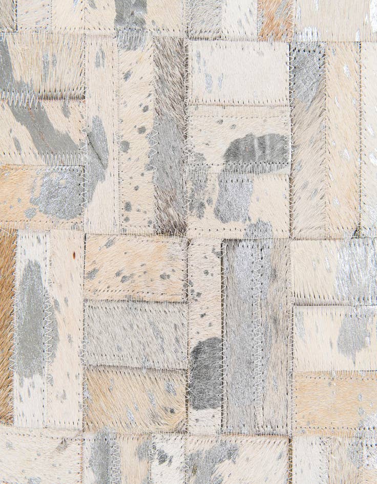 Detail image of  4' 11 x 8' 1 Cowhide Stocks Rug