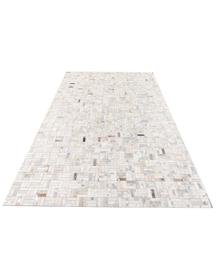 Detail image of  4' 11 x 8' 1 Cowhide Stocks Rug