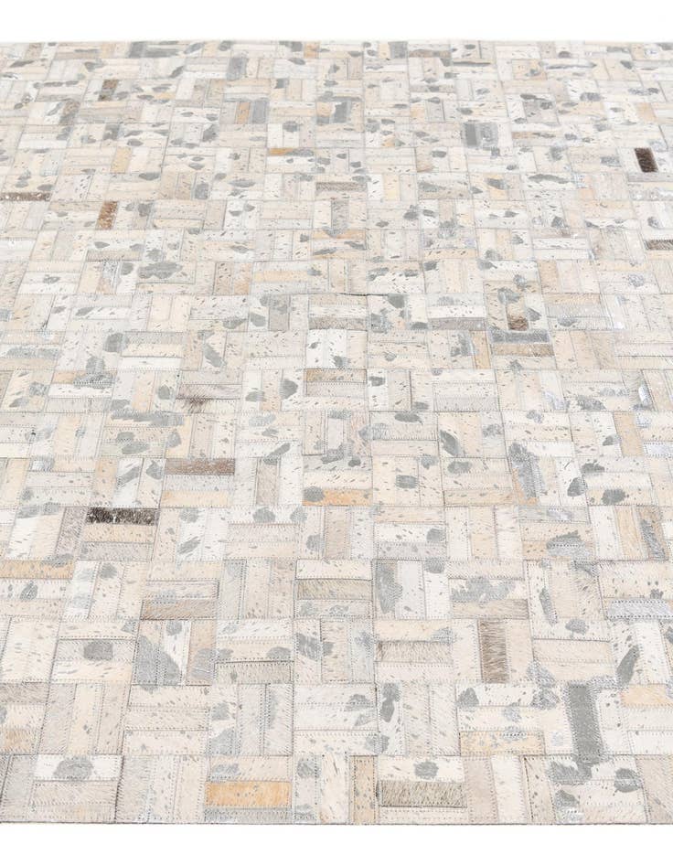 Detail image of  4' 11 x 8' 1 Cowhide Stocks Rug