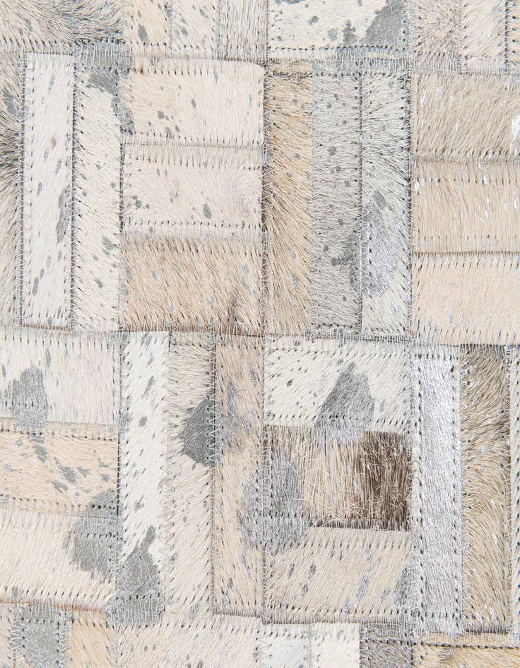 Detail image of  4' 11 x 8' 1 Cowhide Stocks Rug