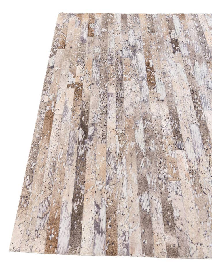 Detail image of  5' 1 x 8' Cowhide Stocks Rug