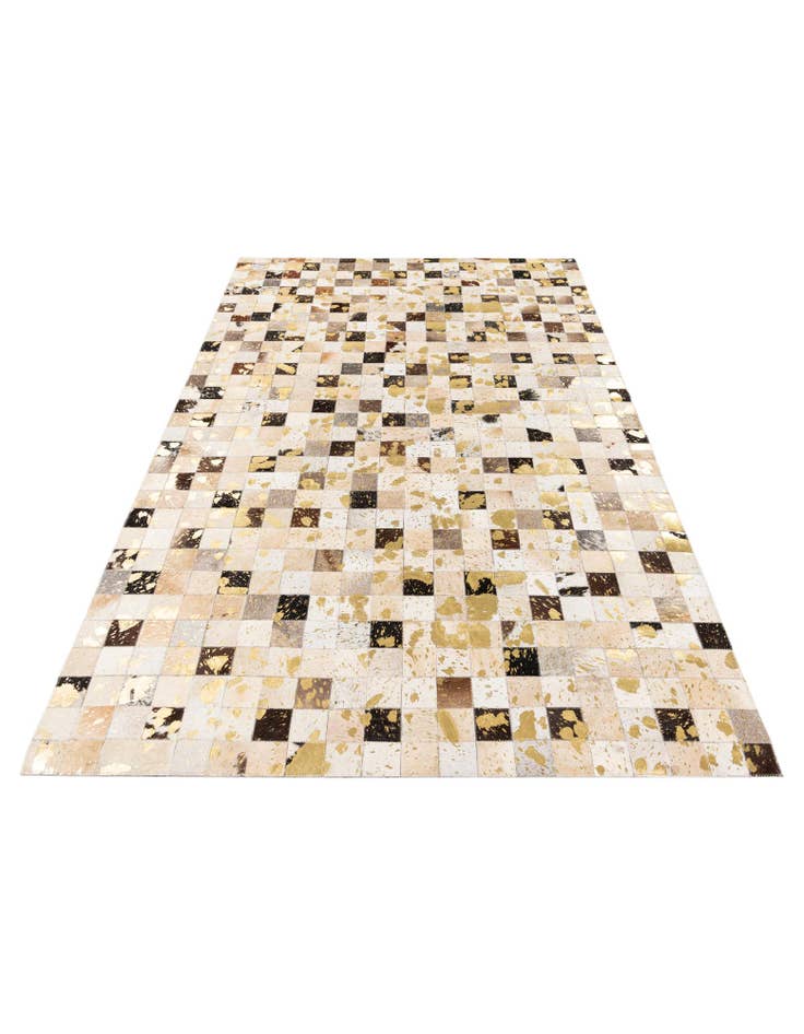 Detail image of  5' x 7' 11 Cowhide Stocks Rug