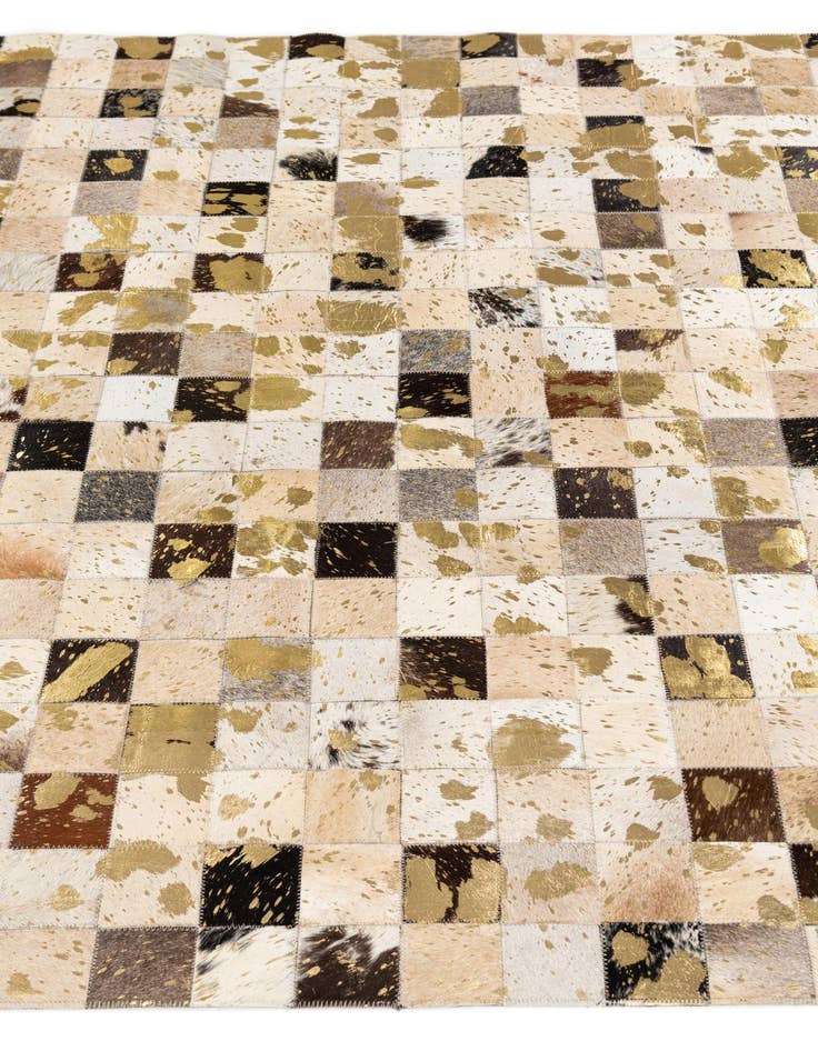 Detail image of  5' x 7' 11 Cowhide Stocks Rug