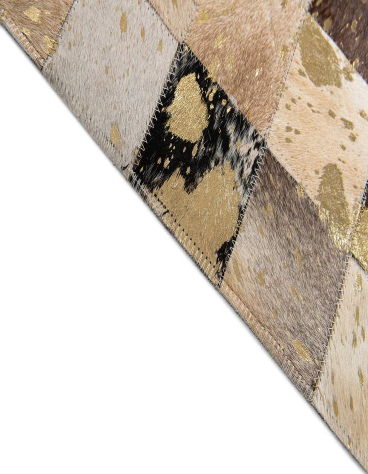 Detail image of  5' x 7' 11 Cowhide Stocks Rug