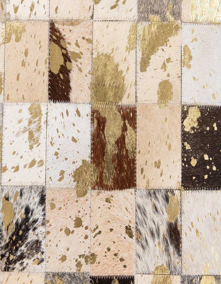 Detail image of  5' x 7' 11 Cowhide Stocks Rug