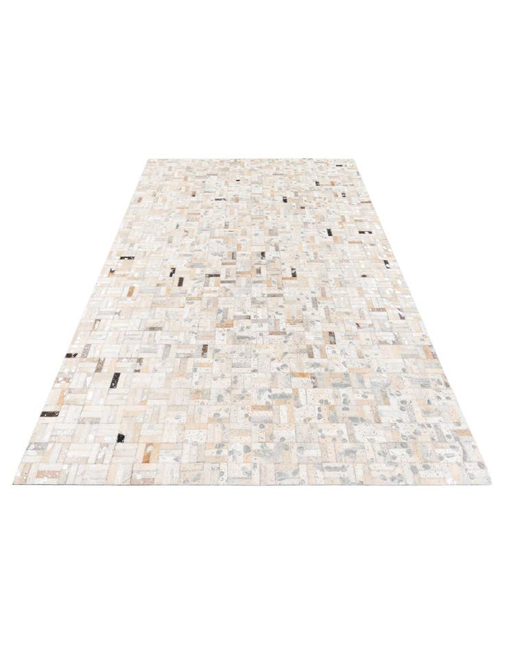 Detail image of  4' 11 x 8' 1 Cowhide Stocks Rug