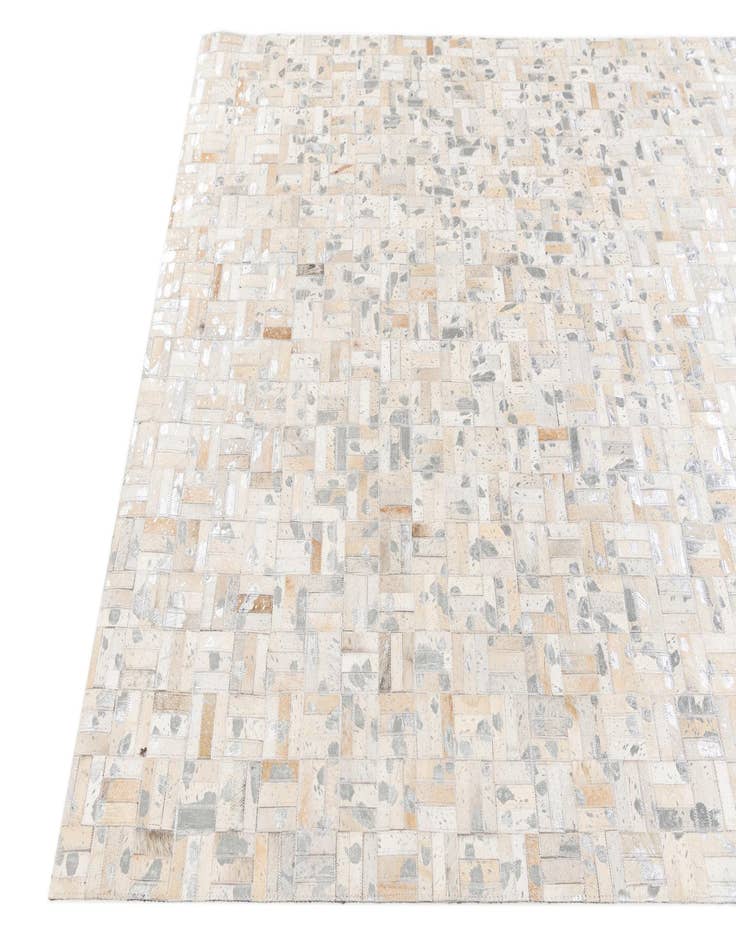 Detail image of  4' 11 x 8' 1 Cowhide Stocks Rug