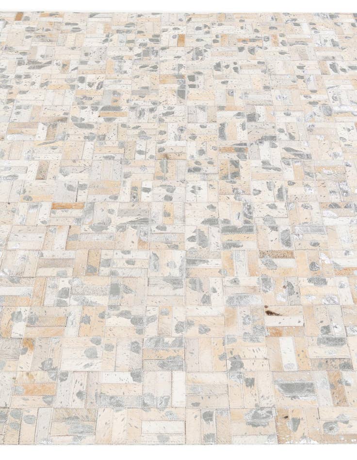 Detail image of  4' 11 x 8' 1 Cowhide Stocks Rug