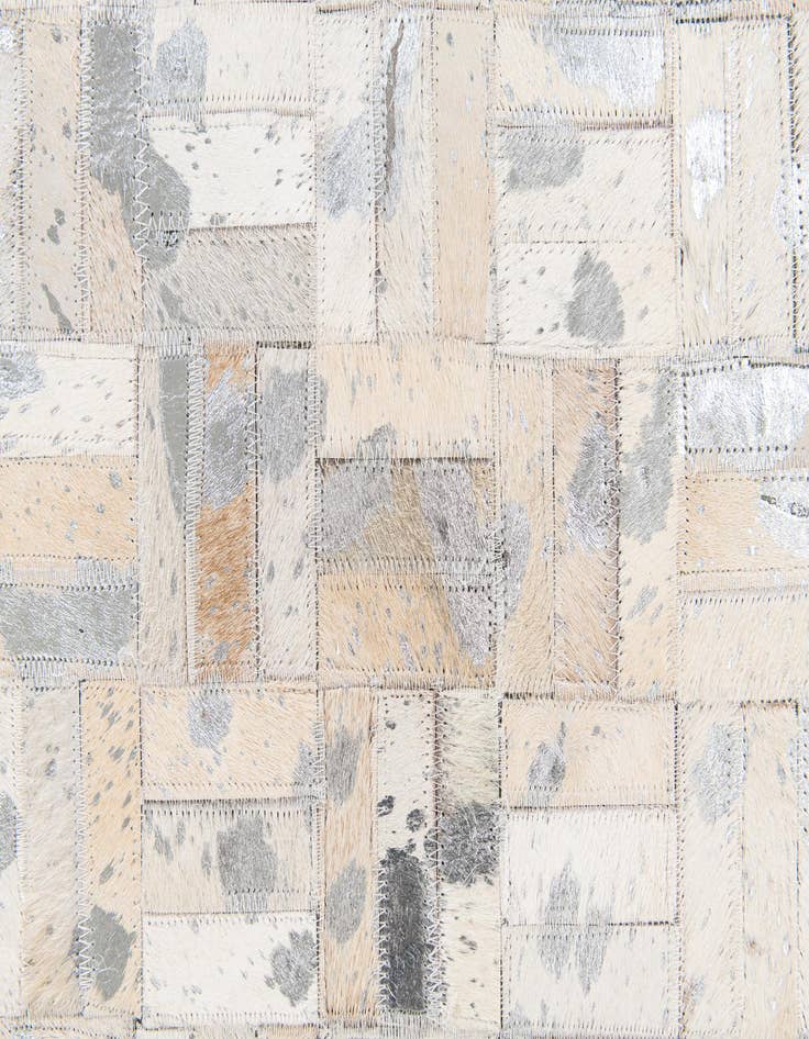 Detail image of  4' 11 x 8' 1 Cowhide Stocks Rug