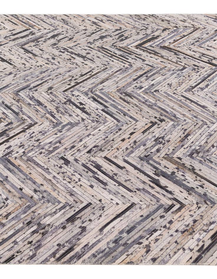 Detail image of  4' 11 x 8' 1 Cowhide Stocks Rug