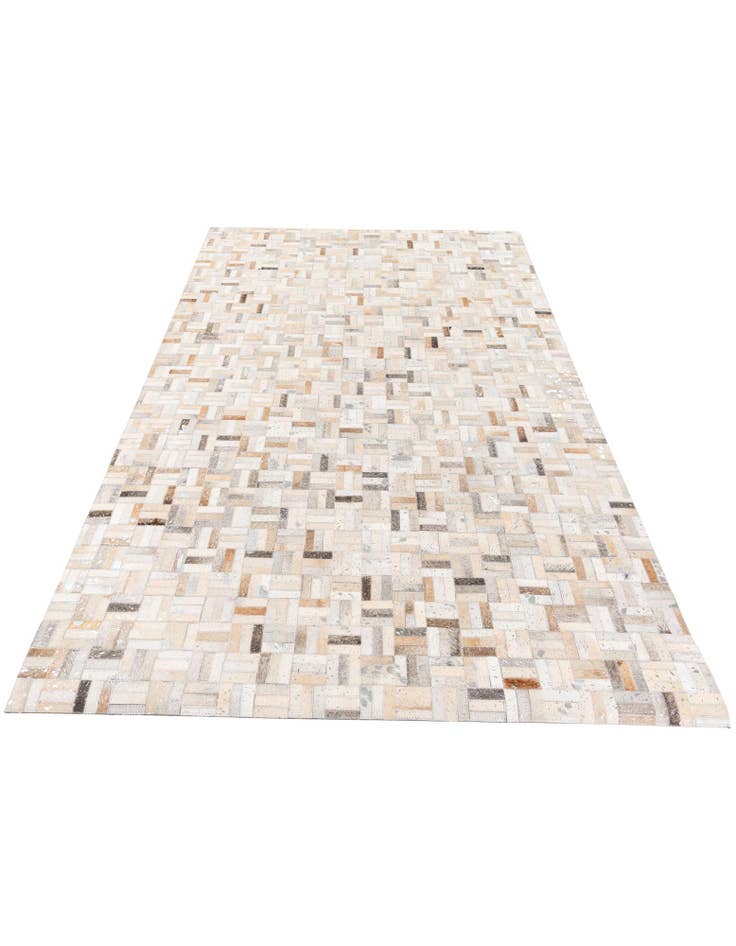 Detail image of  4' 11 x 8' 1 Cowhide Stocks Rug