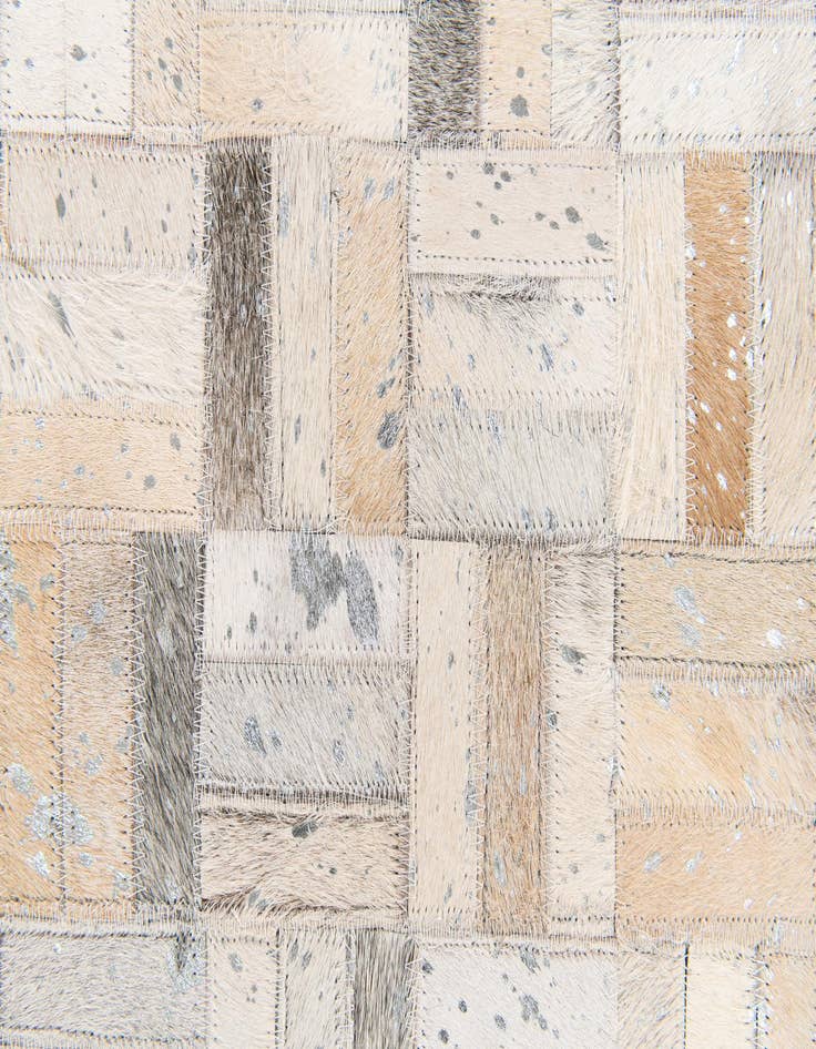 Detail image of  4' 11 x 8' 1 Cowhide Stocks Rug