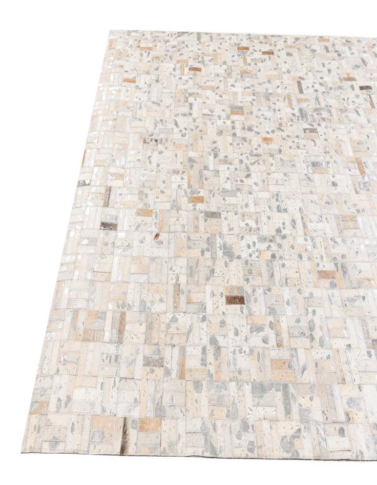 Detail image of  4' 11 x 8' 1 Cowhide Stocks Rug