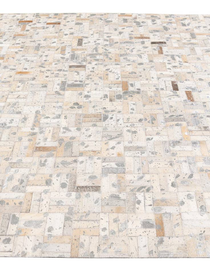 Detail image of  4' 11 x 8' 1 Cowhide Stocks Rug