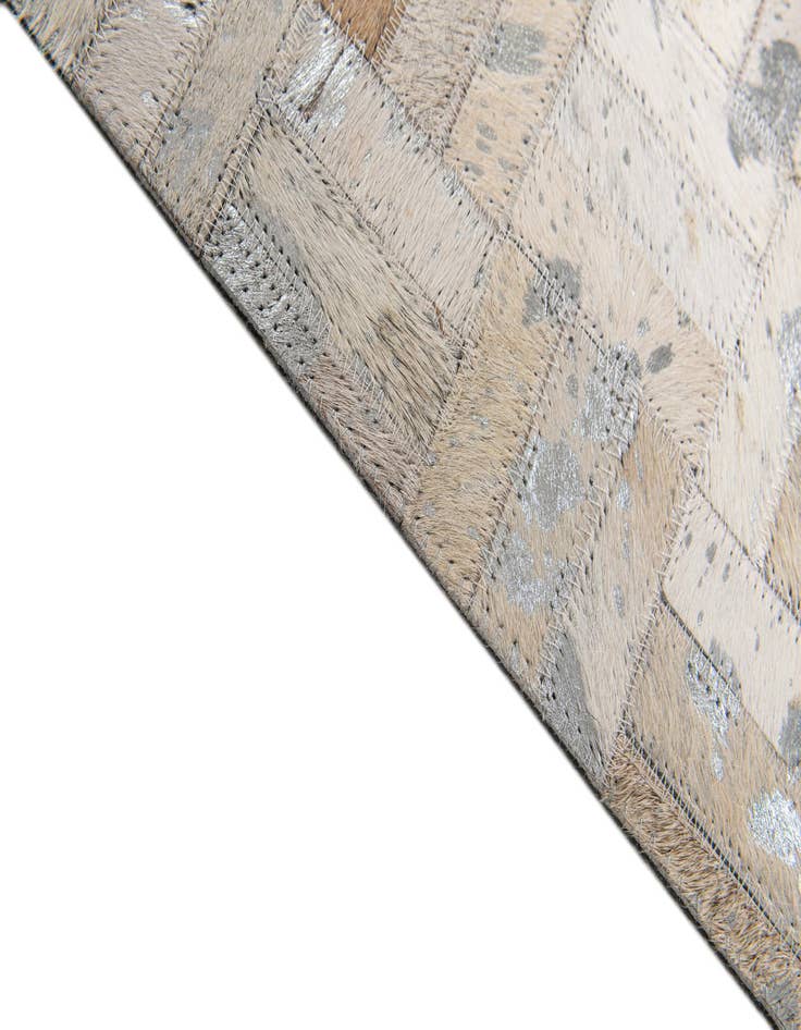 Detail image of  4' 11 x 8' 1 Cowhide Stocks Rug