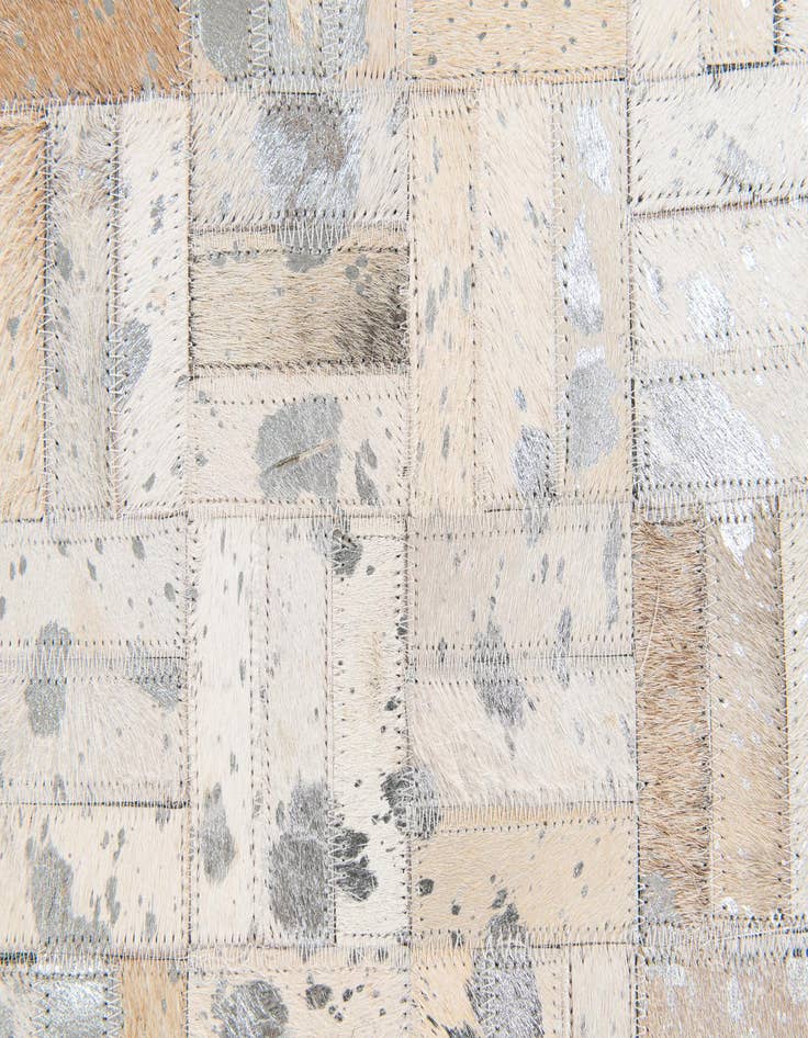 Detail image of  4' 11 x 8' 1 Cowhide Stocks Rug