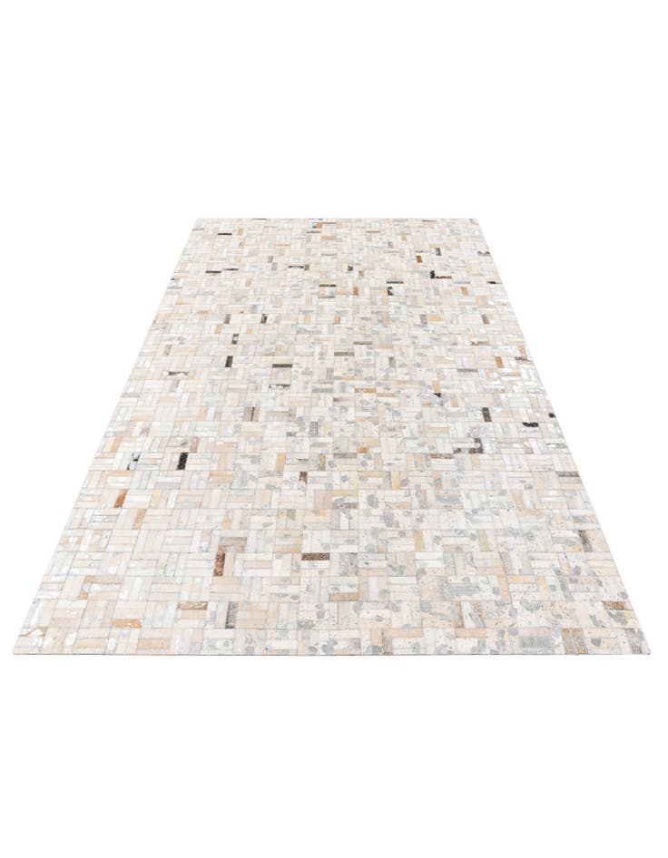 Detail image of  4' 11 x 8' 1 Cowhide Stocks Rug