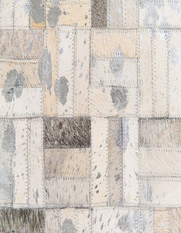 Detail image of  4' 11 x 8' 1 Cowhide Stocks Rug