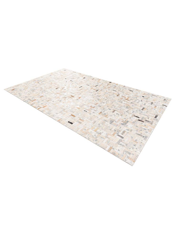 Detail image of  4' 11 x 8' 1 Cowhide Stocks Rug