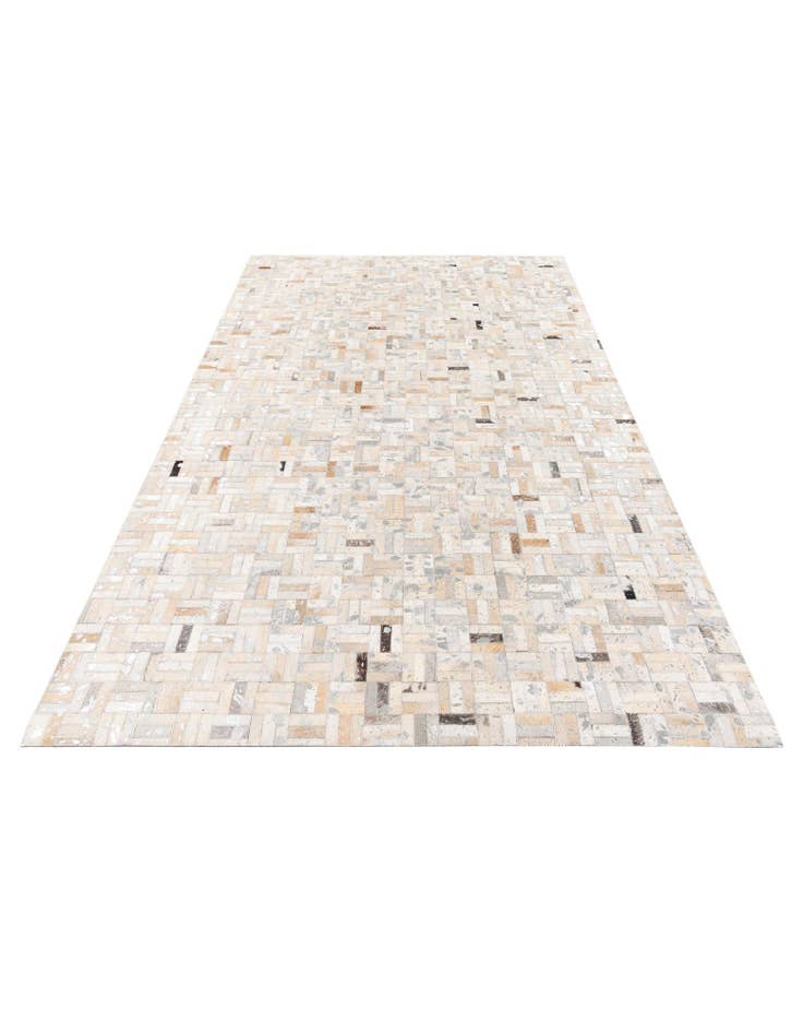 Detail image of  4' 11 x 8' 1 Cowhide Stocks Rug