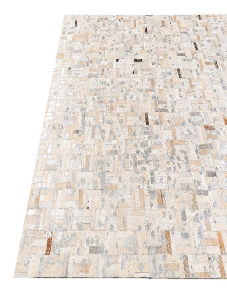 Detail image of  4' 11 x 8' 1 Cowhide Stocks Rug