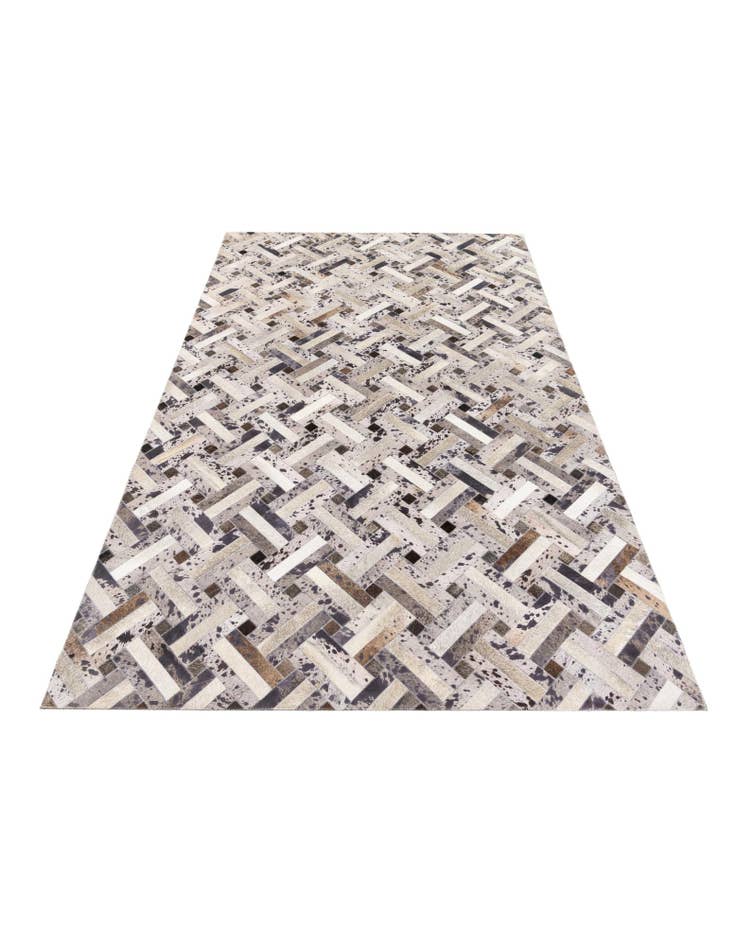 Detail image of  5' x 8' Cowhide Stocks Rug