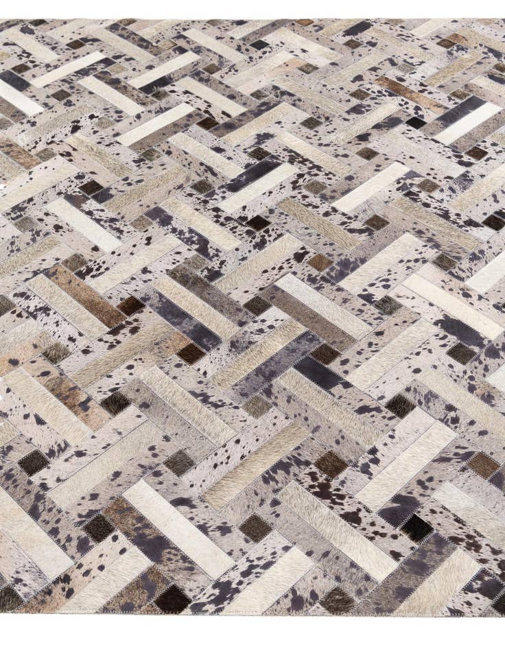 Detail image of  5' x 8' Cowhide Stocks Rug