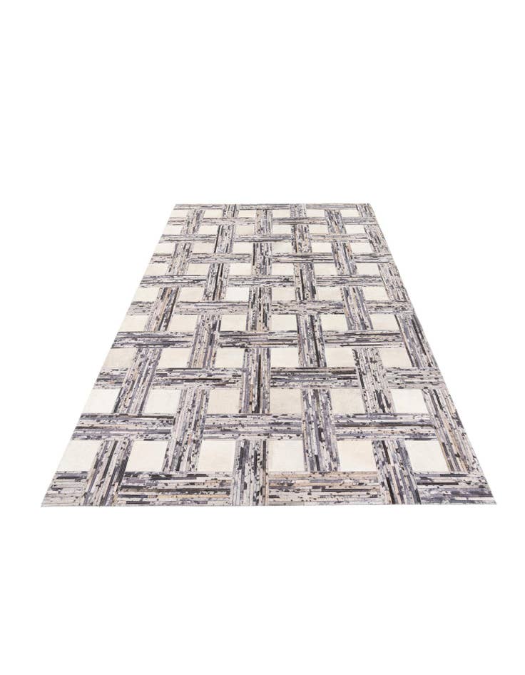 Detail image of  4' 11 x 7' 8 Cowhide Stocks Rug