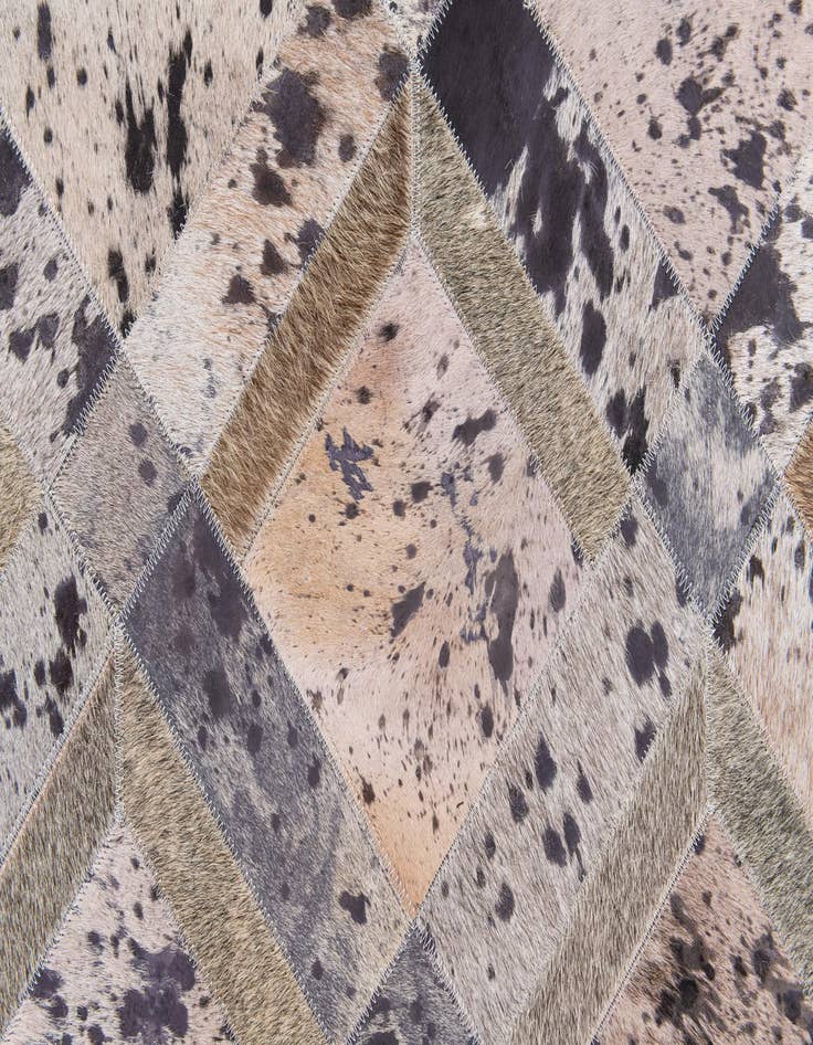 Detail image of  5' 2 x 8' 1 Cowhide Stocks Rug