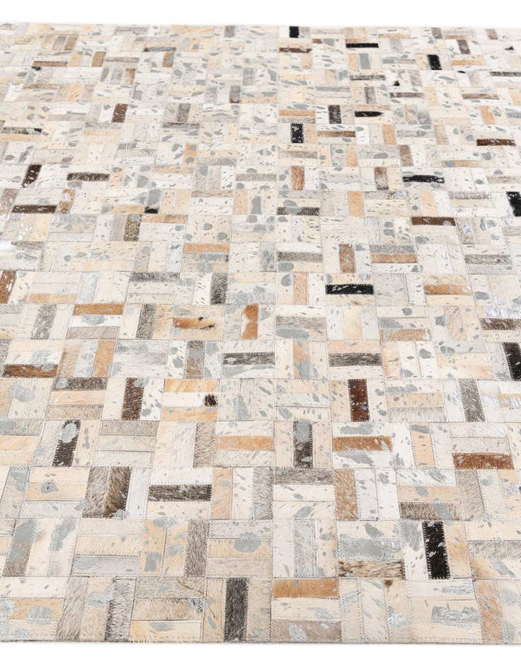 Detail image of  5' x 7' 11 Cowhide Stocks Rug