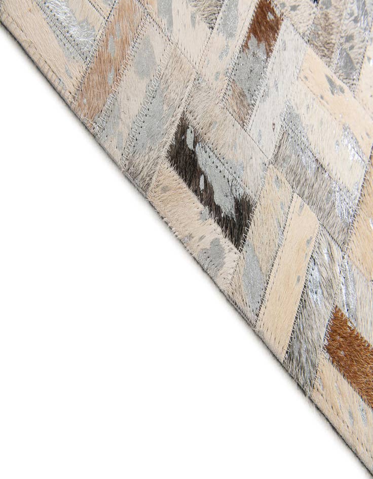 Detail image of  5' x 7' 11 Cowhide Stocks Rug