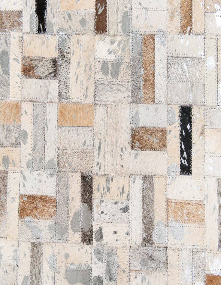 Detail image of  5' x 7' 11 Cowhide Stocks Rug