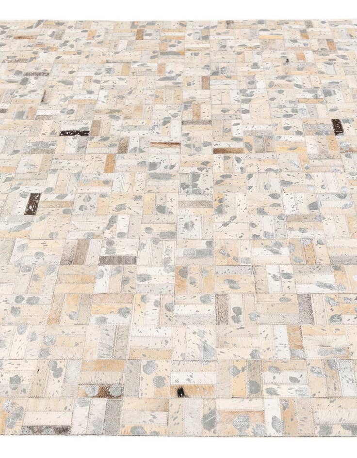 Detail image of  4' 11 x 8' 1 Cowhide Stocks Rug