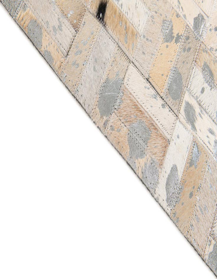 Detail image of  4' 11 x 8' 1 Cowhide Stocks Rug