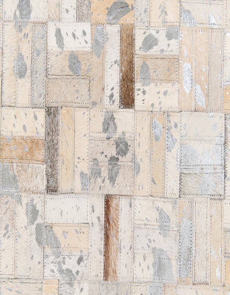 Detail image of  4' 11 x 8' 1 Cowhide Stocks Rug