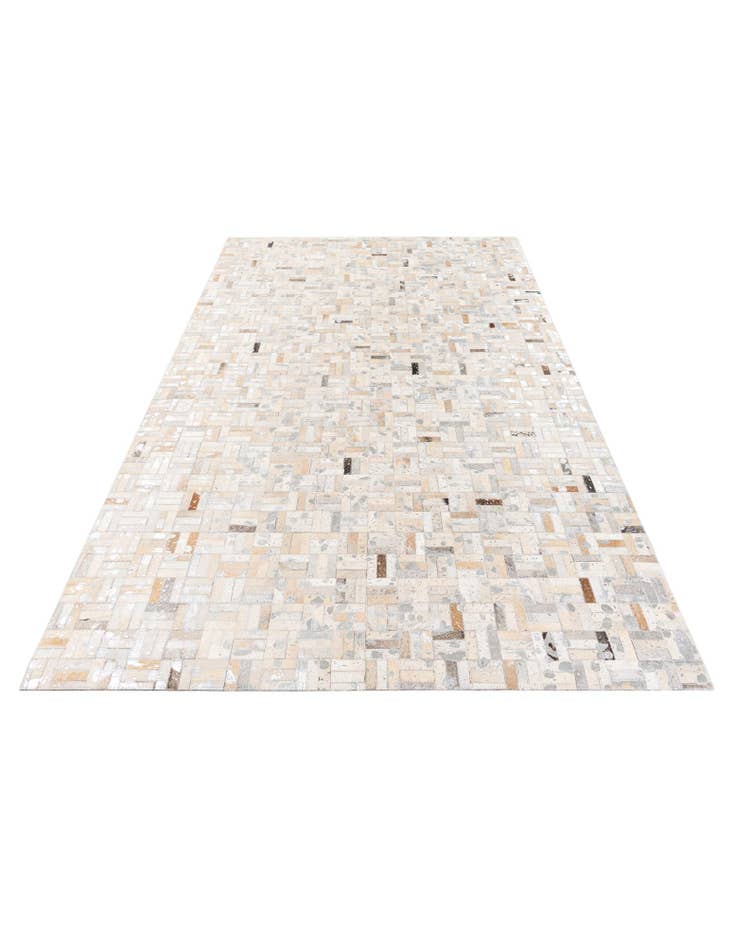 Detail image of  4' 11 x 8' 1 Cowhide Stocks Rug